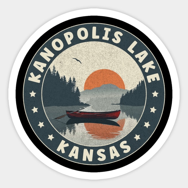 Kanopolis Lake Kansas Sunset Sticker by turtlestart